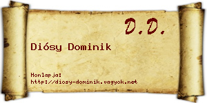 Diósy Dominik névjegykártya